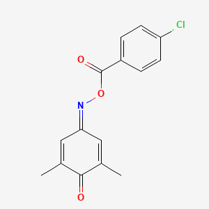 molecular formula C15H12ClNO3 B5799573 2,6-dimethylbenzo-1,4-quinone 4-[O-(4-chlorobenzoyl)oxime] 