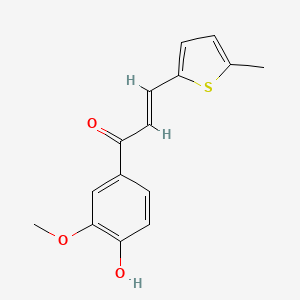 molecular formula C15H14O3S B5799586 1-(4-hydroxy-3-methoxyphenyl)-3-(5-methyl-2-thienyl)-2-propen-1-one 
