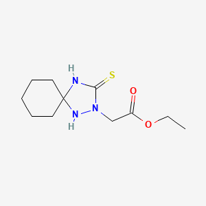 molecular formula C11H19N3O2S B5799590 ethyl (3-thioxo-1,2,4-triazaspiro[4.5]dec-2-yl)acetate 