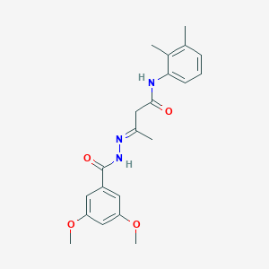 molecular formula C21H25N3O4 B5799603 3-[(3,5-dimethoxybenzoyl)hydrazono]-N-(2,3-dimethylphenyl)butanamide 