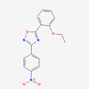 molecular formula C16H13N3O4 B5799608 5-(2-ethoxyphenyl)-3-(4-nitrophenyl)-1,2,4-oxadiazole 