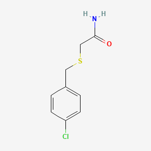 molecular formula C9H10ClNOS B5799610 2-[(4-chlorobenzyl)thio]acetamide 
