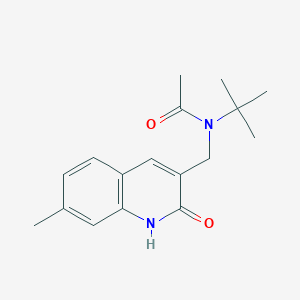 N-(tert-butyl)-N-[(2-hydroxy-7-methyl-3-quinolinyl)methyl]acetamide