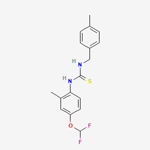 molecular formula C17H18F2N2OS B5799652 N-[4-(difluoromethoxy)-2-methylphenyl]-N'-(4-methylbenzyl)thiourea 