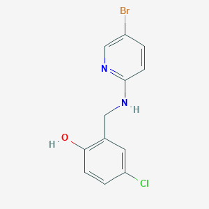 molecular formula C12H10BrClN2O B5799657 2-{[(5-bromo-2-pyridinyl)amino]methyl}-4-chlorophenol 
