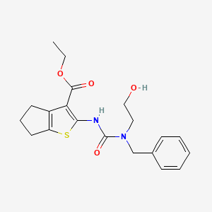 molecular formula C20H24N2O4S B5799665 ethyl 2-({[benzyl(2-hydroxyethyl)amino]carbonyl}amino)-5,6-dihydro-4H-cyclopenta[b]thiophene-3-carboxylate 