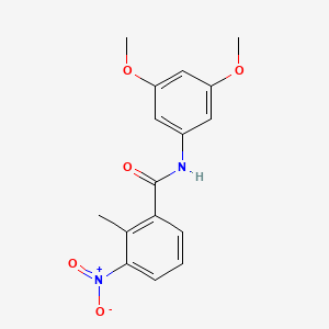 molecular formula C16H16N2O5 B5799671 N-(3,5-dimethoxyphenyl)-2-methyl-3-nitrobenzamide 