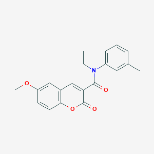 molecular formula C20H19NO4 B5799684 N-ethyl-6-methoxy-N-(3-methylphenyl)-2-oxo-2H-chromene-3-carboxamide 