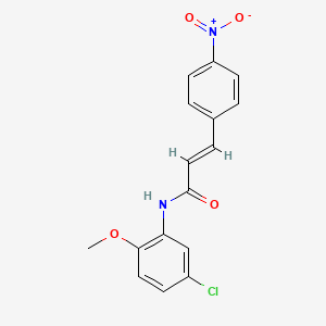 molecular formula C16H13ClN2O4 B5799692 N-(5-chloro-2-methoxyphenyl)-3-(4-nitrophenyl)acrylamide 