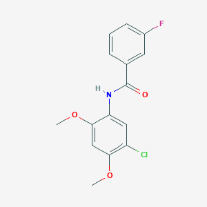 molecular formula C15H13ClFNO3 B5799737 N-(5-chloro-2,4-dimethoxyphenyl)-3-fluorobenzamide 