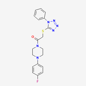 molecular formula C19H19FN6OS B5799744 1-(4-fluorophenyl)-4-{[(1-phenyl-1H-tetrazol-5-yl)thio]acetyl}piperazine 