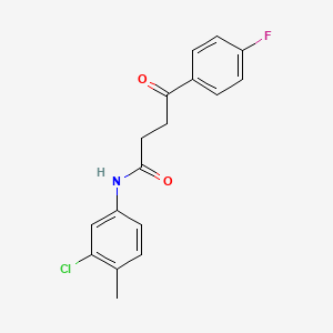 molecular formula C17H15ClFNO2 B5799757 N-(3-chloro-4-methylphenyl)-4-(4-fluorophenyl)-4-oxobutanamide 