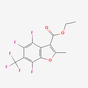 molecular formula C13H8F6O3 B5799774 ethyl 4,5,7-trifluoro-2-methyl-6-(trifluoromethyl)-1-benzofuran-3-carboxylate 