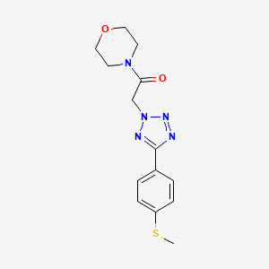 molecular formula C14H17N5O2S B5799782 4-({5-[4-(methylthio)phenyl]-2H-tetrazol-2-yl}acetyl)morpholine 
