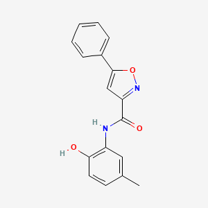 molecular formula C17H14N2O3 B5799786 N-(2-hydroxy-5-methylphenyl)-5-phenyl-3-isoxazolecarboxamide 