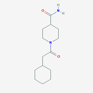 molecular formula C14H24N2O2 B5799812 1-(cyclohexylacetyl)-4-piperidinecarboxamide 