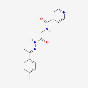 molecular formula C17H18N4O2 B5799847 N-(2-{2-[1-(4-methylphenyl)ethylidene]hydrazino}-2-oxoethyl)isonicotinamide 