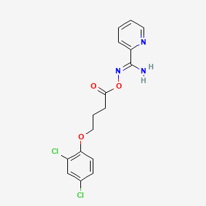 molecular formula C16H15Cl2N3O3 B5799863 N'-{[4-(2,4-dichlorophenoxy)butanoyl]oxy}-2-pyridinecarboximidamide 
