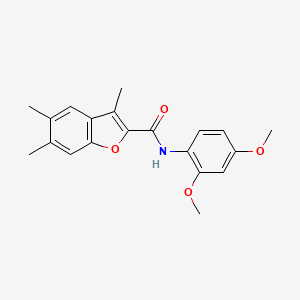 molecular formula C20H21NO4 B5799870 N-(2,4-dimethoxyphenyl)-3,5,6-trimethyl-1-benzofuran-2-carboxamide 