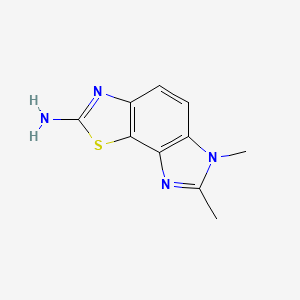 molecular formula C10H10N4S B579988 6,7-Dimethyl-6H-imidazo[4,5-g][1,3]benzothiazol-2-amine CAS No. 17681-45-7
