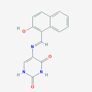 molecular formula C15H11N3O3 B5799932 5-{[(2-hydroxy-1-naphthyl)methylene]amino}-2,4(1H,3H)-pyrimidinedione 