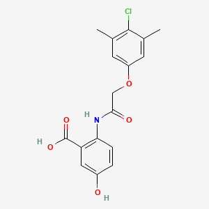 molecular formula C17H16ClNO5 B5799950 2-{[(4-chloro-3,5-dimethylphenoxy)acetyl]amino}-5-hydroxybenzoic acid 