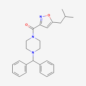 molecular formula C25H29N3O2 B5799967 1-(diphenylmethyl)-4-[(5-isobutyl-3-isoxazolyl)carbonyl]piperazine 