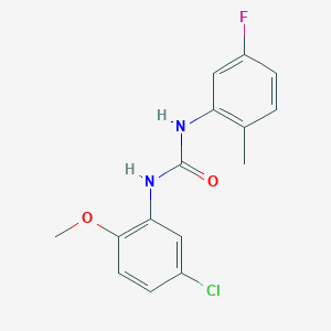molecular formula C15H14ClFN2O2 B5799974 N-(5-chloro-2-methoxyphenyl)-N'-(5-fluoro-2-methylphenyl)urea 