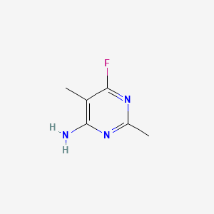 molecular formula C6H8FN3 B579998 6-Fluoro-2,5-dimethylpyrimidin-4-amine CAS No. 18260-68-9