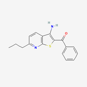 molecular formula C17H16N2OS B5799981 (3-amino-6-propylthieno[2,3-b]pyridin-2-yl)(phenyl)methanone 