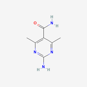 molecular formula C7H10N4O B579999 2-Amino-4,6-dimethylpyrimidine-5-carboxamide CAS No. 16341-62-1