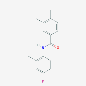 molecular formula C16H16FNO B5800004 N-(4-fluoro-2-methylphenyl)-3,4-dimethylbenzamide 