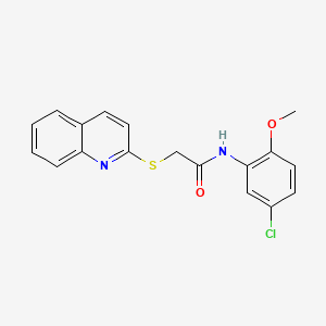 molecular formula C18H15ClN2O2S B5800007 N-(5-chloro-2-methoxyphenyl)-2-(2-quinolinylthio)acetamide 