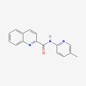 molecular formula C16H13N3O B5800019 N-(5-methyl-2-pyridinyl)-2-quinolinecarboxamide 