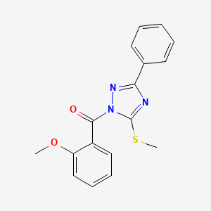 molecular formula C17H15N3O2S B5800024 1-(2-methoxybenzoyl)-5-(methylthio)-3-phenyl-1H-1,2,4-triazole 