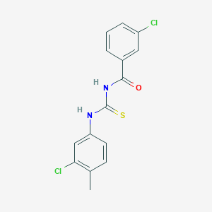 molecular formula C15H12Cl2N2OS B5800039 3-chloro-N-{[(3-chloro-4-methylphenyl)amino]carbonothioyl}benzamide 