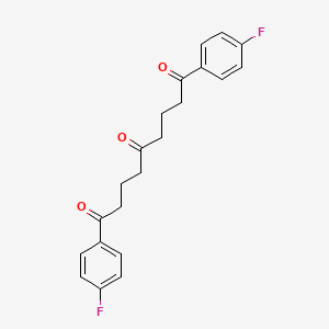 molecular formula C21H20F2O3 B580005 1,9-双(4-氟苯基)壬烷-1,5,9-三酮 CAS No. 914777-33-6