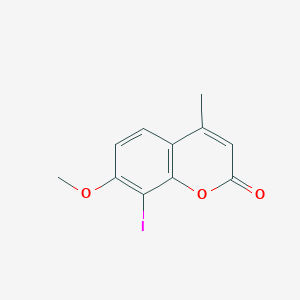 molecular formula C11H9IO3 B5800061 8-iodo-7-methoxy-4-methyl-2H-chromen-2-one 