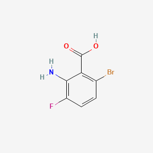 molecular formula C7H5BrFNO2 B580007 2-Amino-6-bromo-3-fluorobenzoic acid CAS No. 1153974-98-1