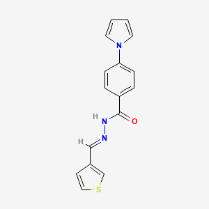 molecular formula C16H13N3OS B5800084 4-(1H-pyrrol-1-yl)-N'-(3-thienylmethylene)benzohydrazide 