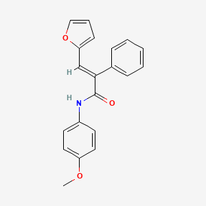 molecular formula C20H17NO3 B5800095 3-(2-furyl)-N-(4-methoxyphenyl)-2-phenylacrylamide 