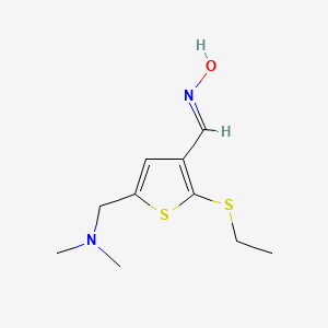 molecular formula C10H16N2OS2 B5800100 5-[(dimethylamino)methyl]-2-(ethylthio)-3-thiophenecarbaldehyde oxime 
