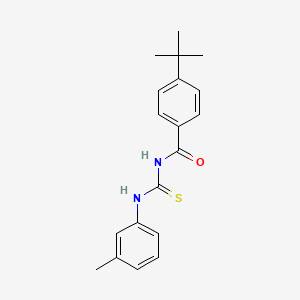 molecular formula C19H22N2OS B5800106 4-tert-butyl-N-{[(3-methylphenyl)amino]carbonothioyl}benzamide 