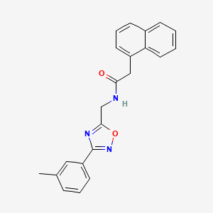 molecular formula C22H19N3O2 B5800113 N-{[3-(3-methylphenyl)-1,2,4-oxadiazol-5-yl]methyl}-2-(1-naphthyl)acetamide 