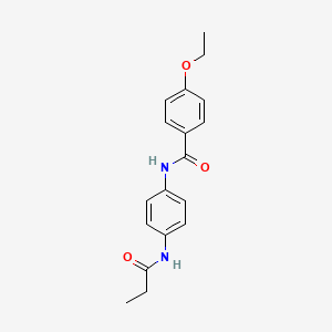 molecular formula C18H20N2O3 B5800149 4-ethoxy-N-[4-(propionylamino)phenyl]benzamide 