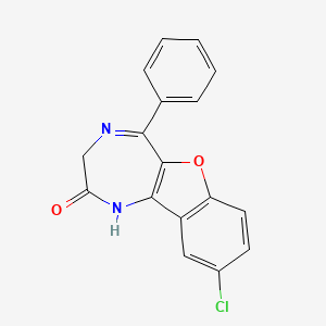 9-chloro-5-phenyl-1,3-dihydro-2H-[1]benzofuro[3,2-e][1,4]diazepin-2-one