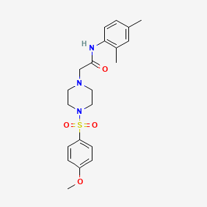 molecular formula C21H27N3O4S B5800219 N-(2,4-dimethylphenyl)-2-{4-[(4-methoxyphenyl)sulfonyl]-1-piperazinyl}acetamide 