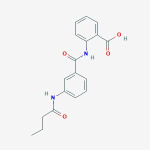 molecular formula C18H18N2O4 B5800257 2-{[3-(butyrylamino)benzoyl]amino}benzoic acid 