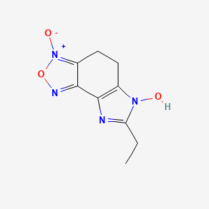 molecular formula C9H10N4O3 B5800280 7-ethyl-4,5-dihydro-6H-imidazo[4,5-e][2,1,3]benzoxadiazol-6-ol 3-oxide 