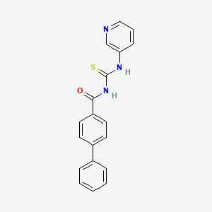molecular formula C19H15N3OS B5800286 N-[(3-pyridinylamino)carbonothioyl]-4-biphenylcarboxamide 
